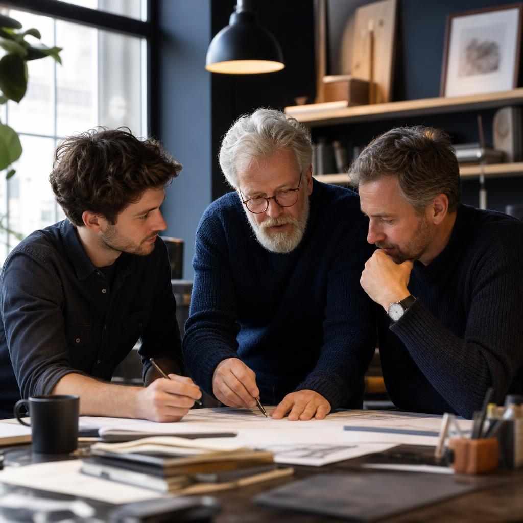 A founder and emerging leaders planning the future together